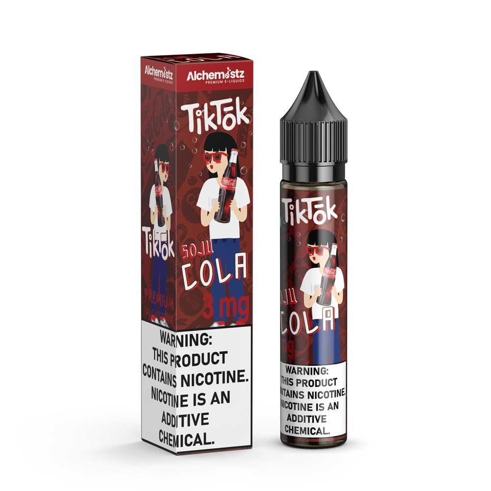 น้ำยาฟรีเบส - TikTok - 30ml-น้ำยาบุหรี่ไฟฟ้า-TikTok E-Liquid-Soju Cola-3mg-Vape Haus