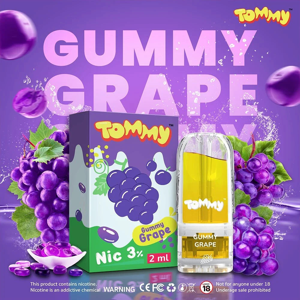 หัวพอต TOMMY ราคาส่ง-หัวพอต-TOMMY-Gummy Grape-Vape Haus