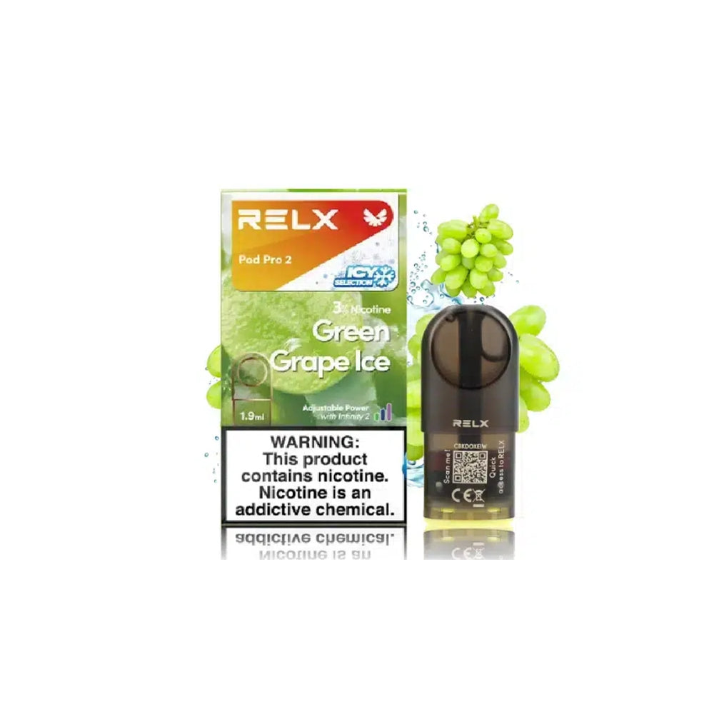 หัวพอต Relx Infinity Pro 2 ราคาส่ง-หัวพอต-Relx-Green Grape Ice-Vape Haus