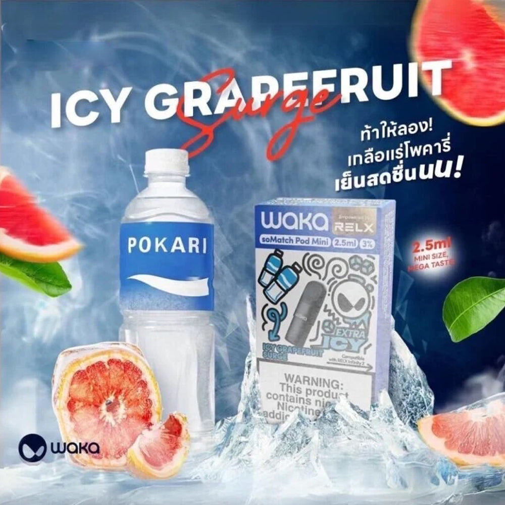 หัวพอต Relx - WAKA soMatch mini ราคาส่ง-หัวพอต-Relx-Ice Grapefruit Surge-Vape Haus