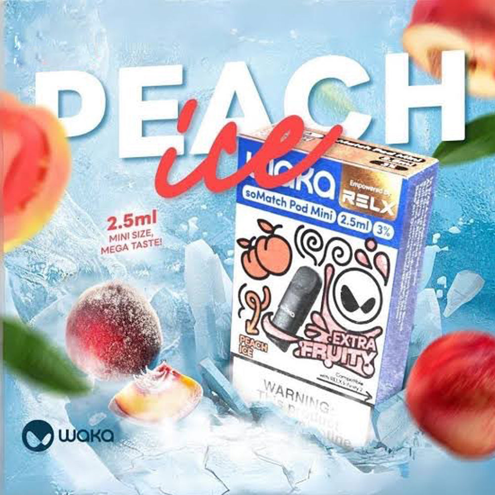 หัวพอต Relx - WAKA soMatch mini ราคาส่ง-หัวพอต-Relx-Peach Ice-Vape Haus