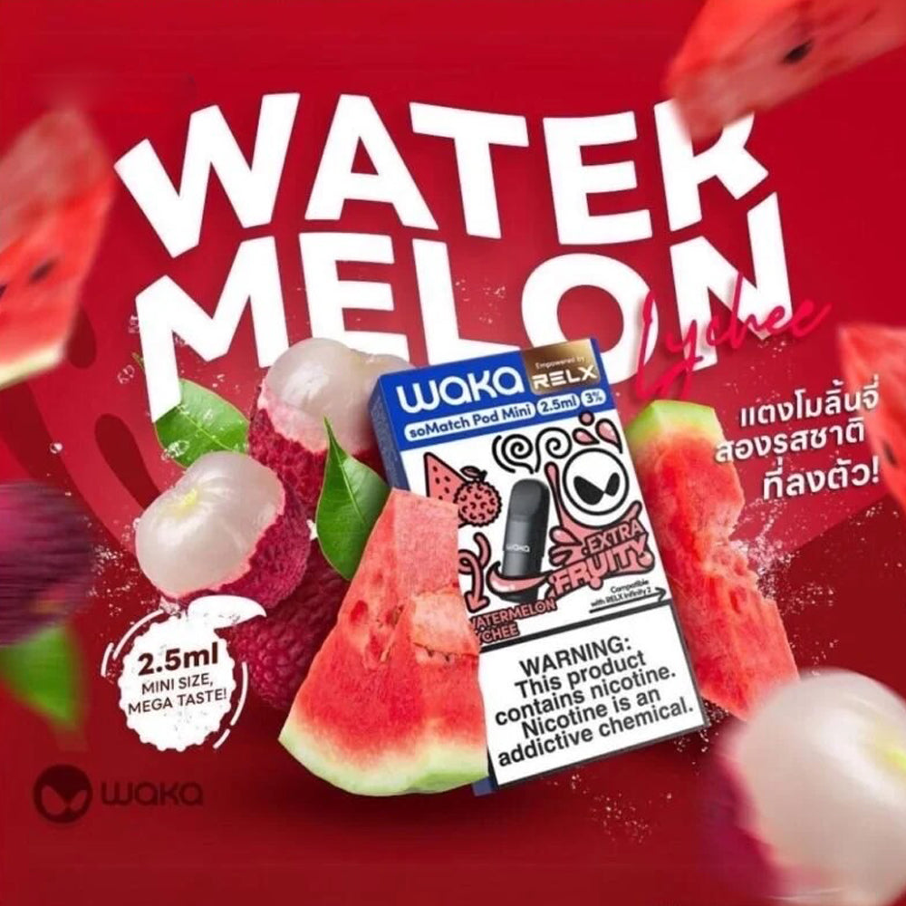 หัวพอต Relx - WAKA soMatch mini ราคาส่ง-หัวพอต-Relx-Watermelon Lychee-Vape Haus