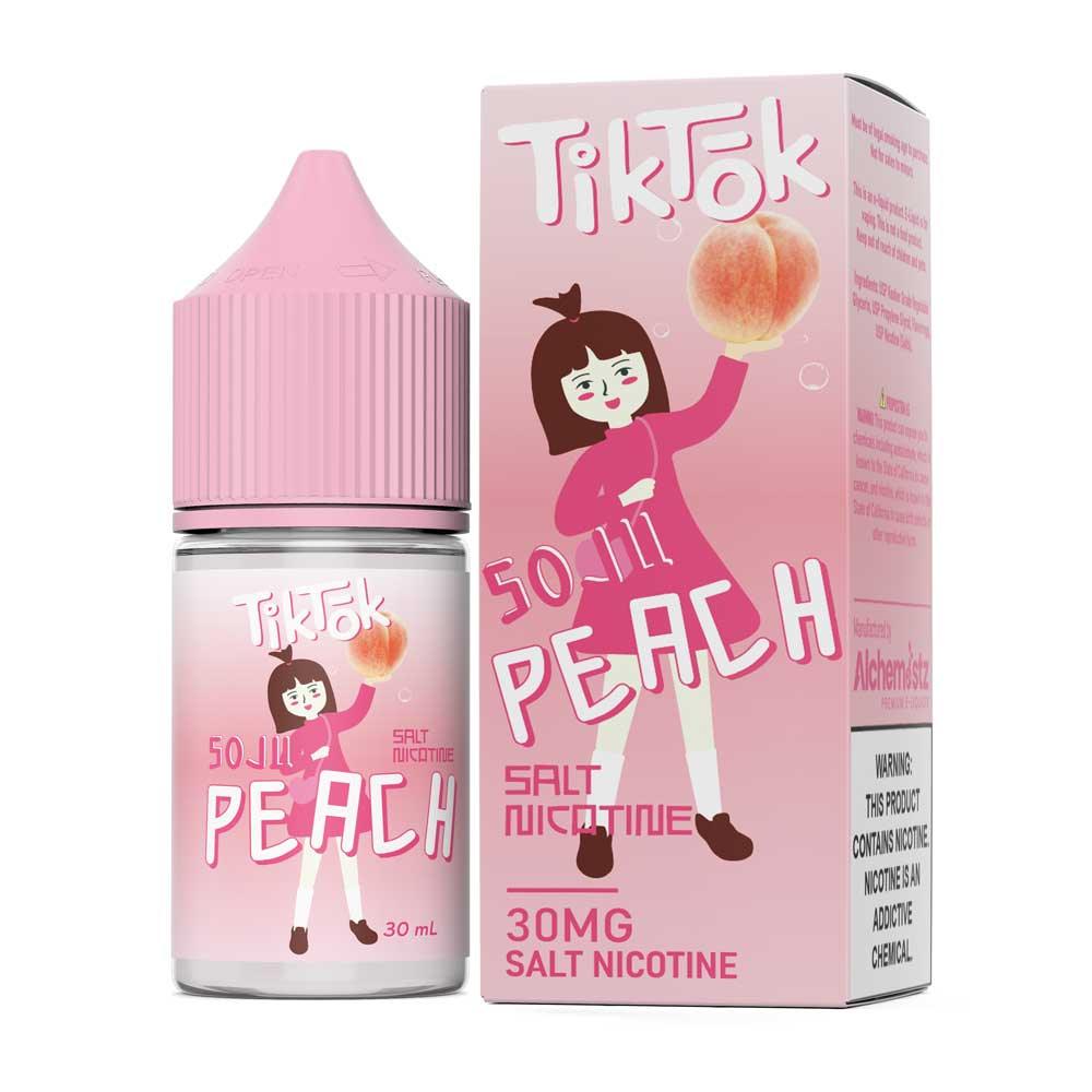 น้ำยา SaltNic - TikTok-น้ำยาบุหรี่ไฟฟ้า-TikTok E-Liquid-Soju Peach-30mg-Vape Haus