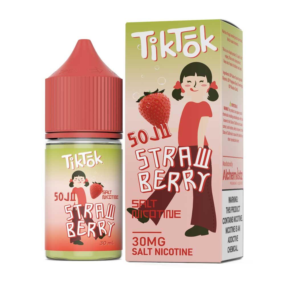 น้ำยา SaltNic - TikTok-น้ำยาบุหรี่ไฟฟ้า-TikTok E-Liquid-Soju Strawberry-30mg-Vape Haus