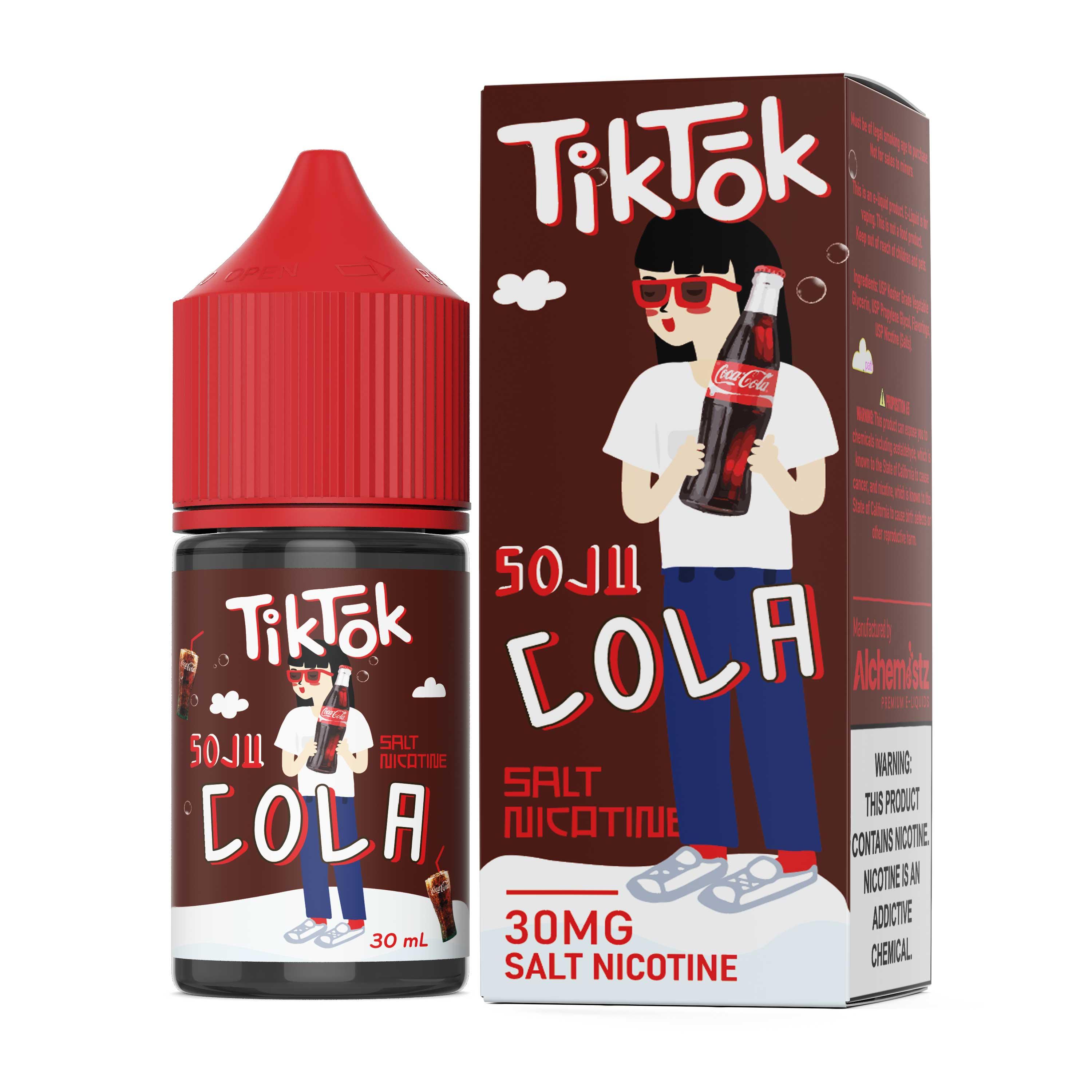 น้ำยา SaltNic - TikTok-น้ำยาบุหรี่ไฟฟ้า-TikTok E-Liquid-Soju Cola-30mg-Vape Haus