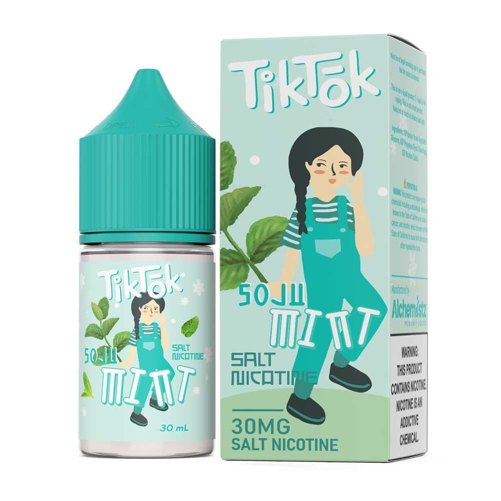 น้ำยา SaltNic - TikTok-น้ำยาบุหรี่ไฟฟ้า-TikTok E-Liquid-Soju Mint-30mg-Vape Haus