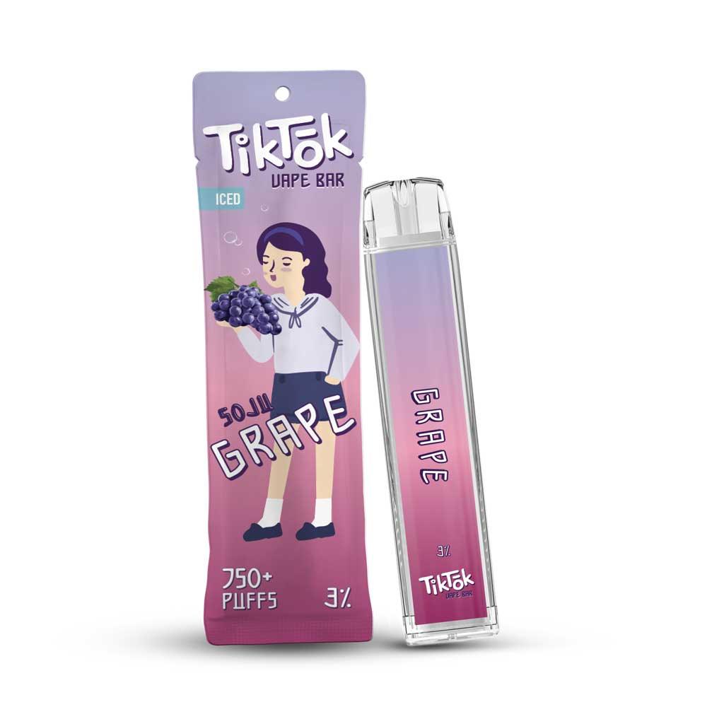 พอตใช้แล้วทิ้ง TikTok ราคาส่ง - 750 คำ-พอตใช้แล้วทิ้ง-TikTok Vape Bar-Soju Grape-Vape Haus